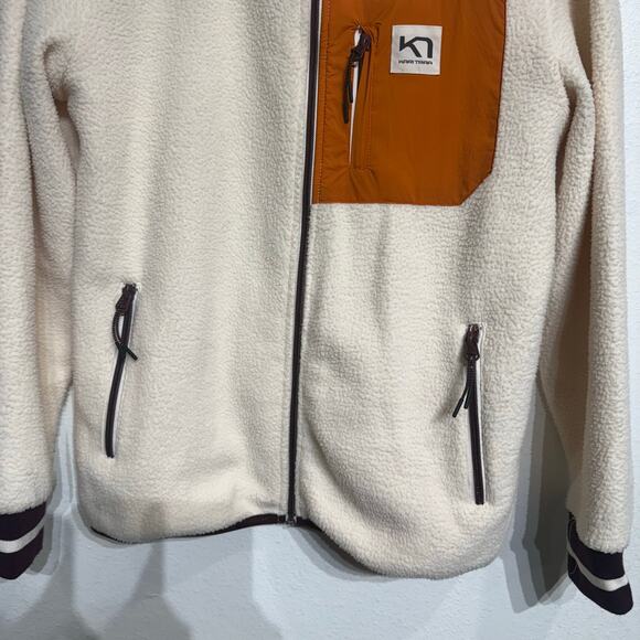 Kari Traa Natural White Rothe Midlayer Fleece Full Zip Jacket Sz M - Picture 5 of 14